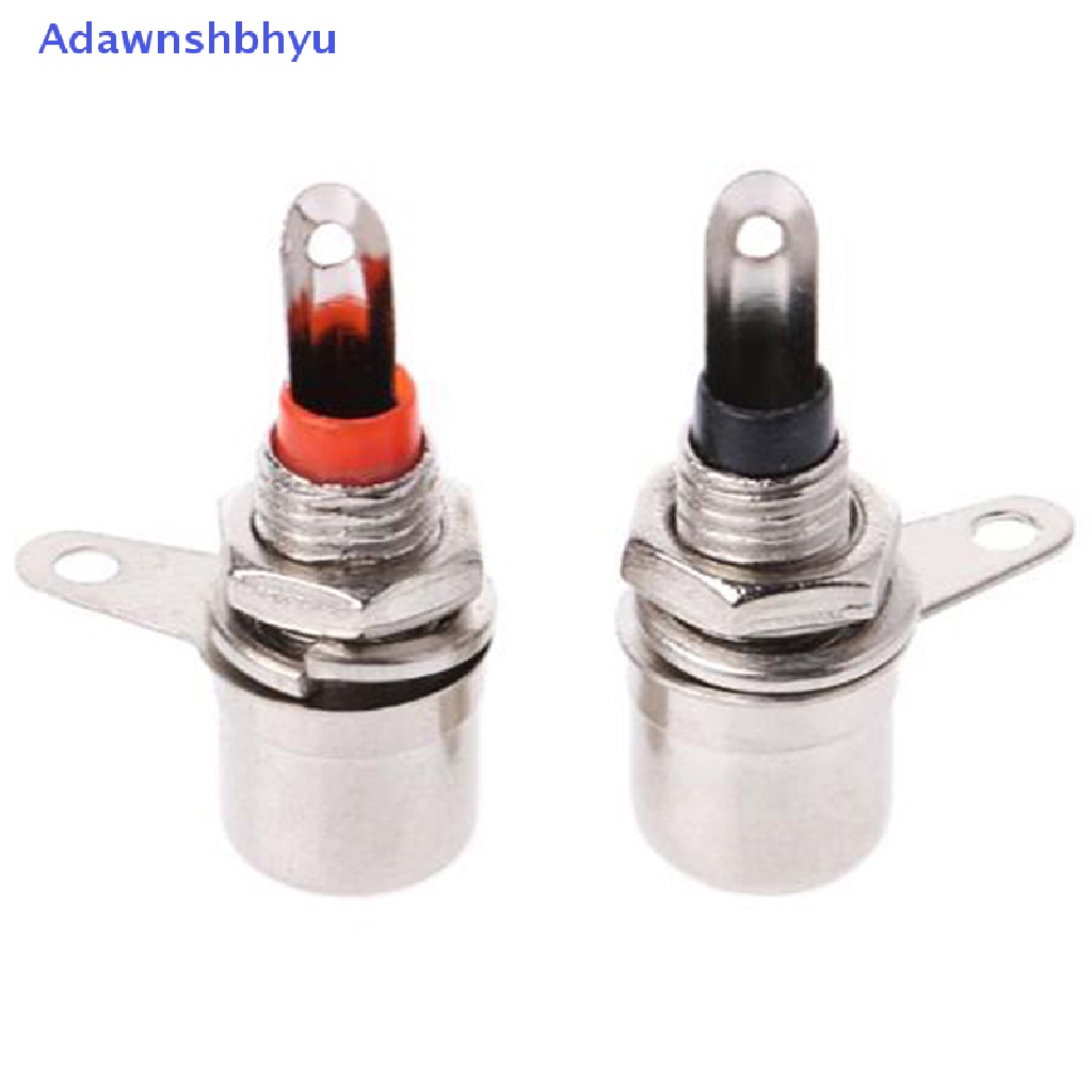 Adhyu 10pcs Merah+10pcs Hitam Konektor Dudukan Panel RCA Female Socket Audio Socket Plug ID