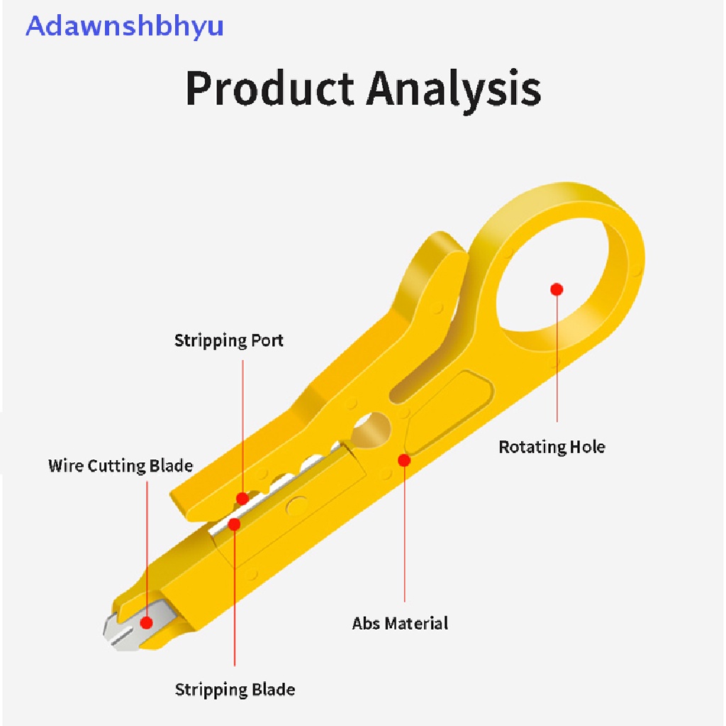 Adhyu Mini Wire Stripper Crimper Plier Crimping Kabel Punch Stripping Multi Alat ID