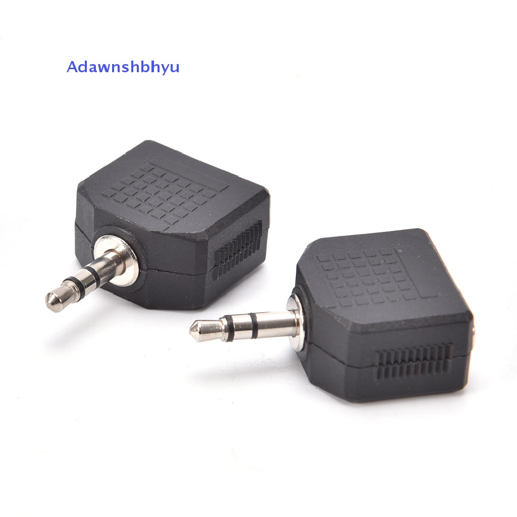 Adhyu 2PCS Audio 3.5mm Jack Male to Double AUX Female Headphone Y Splitter Adapte ID