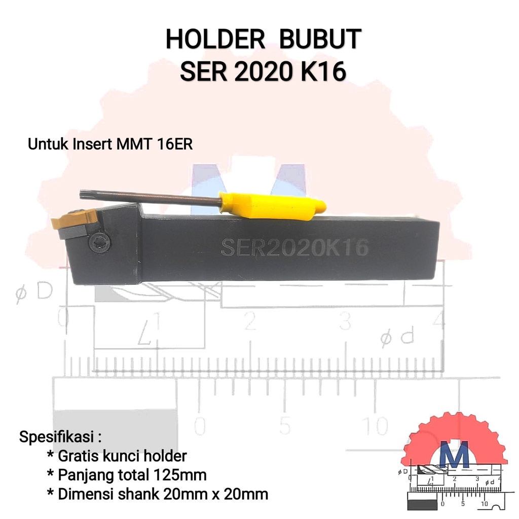 Threading tool Holder SER 2020 16 stang pahat ulir drat SER2020 K16