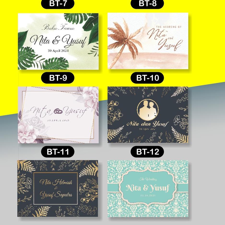 

↵ Buku Tamu Custom Bisa Pakai Foto | Pernikahan, Khitan, Hajatan, dll チ