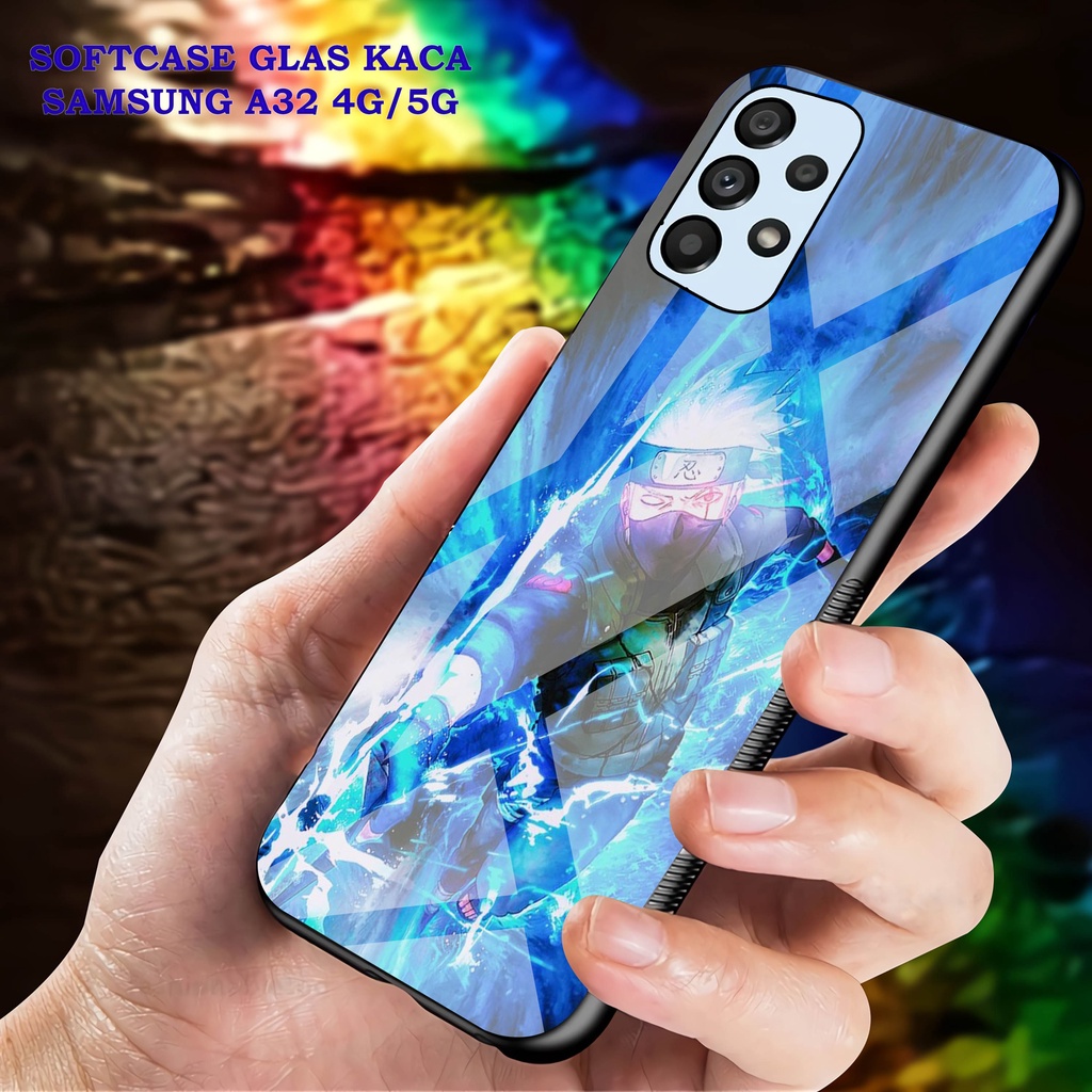 Softcase Glass Kaca SAMSUNG A32 [4G]- Case Hp Pelindung Handphone SAMSUNG A32 [5G] [ A100]