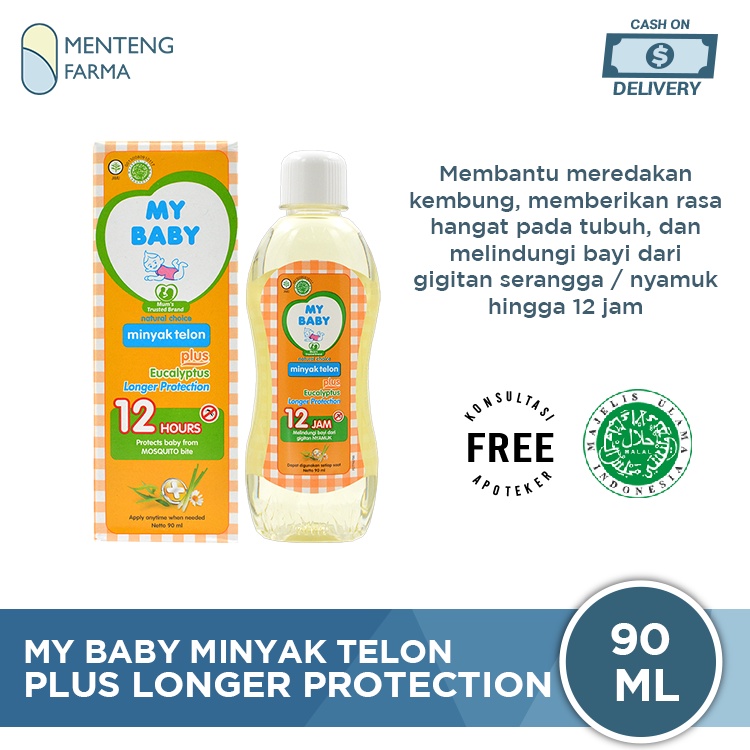 My Baby Minyak Telon Plus Long Protection 90 ml - Telon Anti Nyamuk Hingga 12 Jam