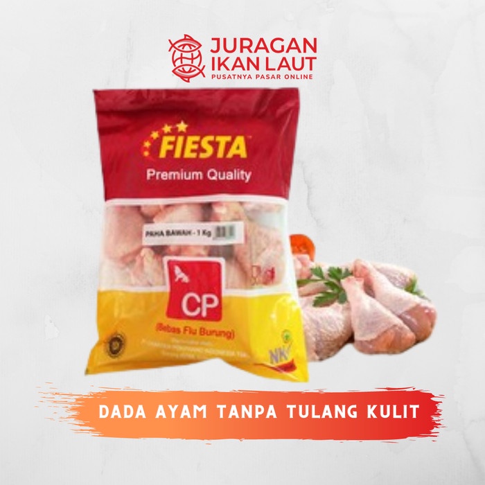 

Dada Ayam Tanpa Tulang Kulit Frozen CP Fiesta - 1 Kilogram