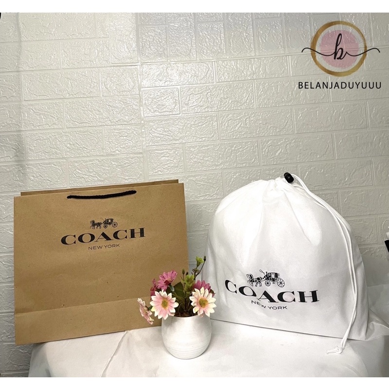 Paper Bag Coach Coklat / Paperbag Branded ( Ready Stock Jakarta )