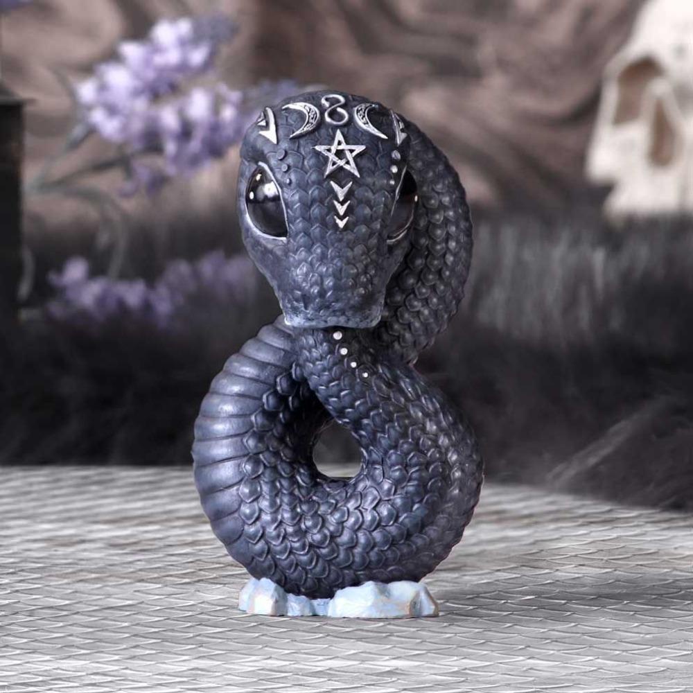 Lanfy Hewan Ornamen Therosaurus Mystic Kreatif Hitam Unicorn Dekorasi Adegan Untuk Koleksi Hadiah Indah Resin Kerajinan Tangan Patung Naga Python