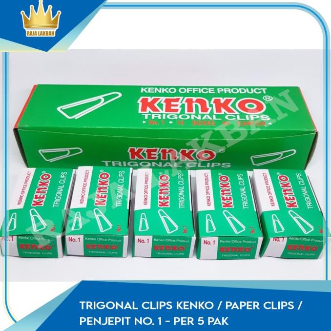 

Trigonal Clips Kenko / Paper Clips / Penjepit No. 1 - Per 5 Pak