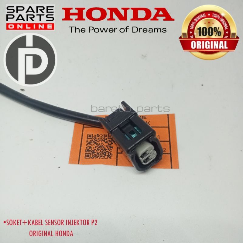 SOKET+KABEL SENSOR INJEKTOR P2 MOTOR-SENSOR SPEED MOBIL HONDA FREED,JAZZ,CITY ORIGINAL