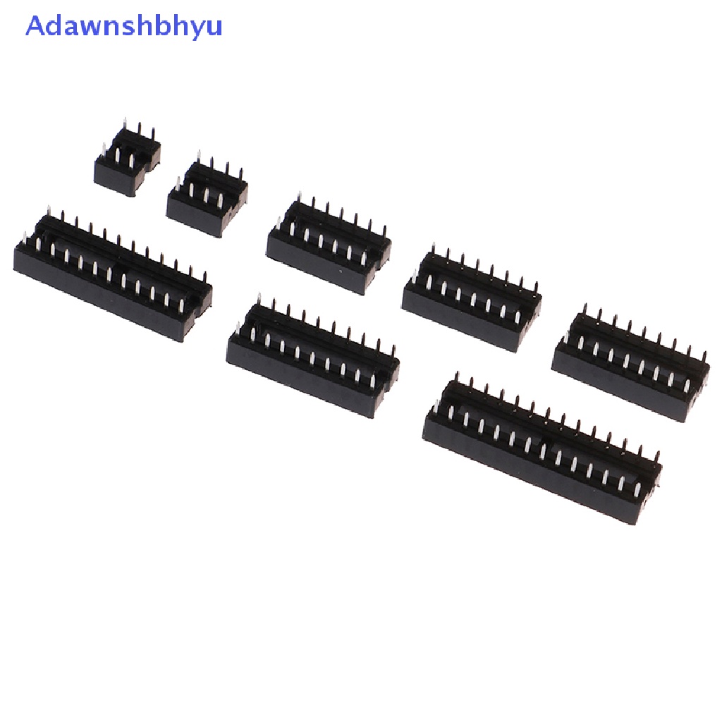 Adhyu 66Pcs/Box DIP IC Soket Solder Type Socket Kit6 /8,14,16 /18,20 /24 /28 Pin ID