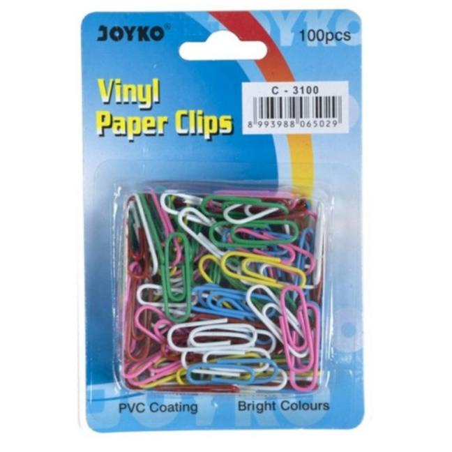 

Paper Clip Warna / Klip / Penjepit Kertas Joyko C-3100 / pak