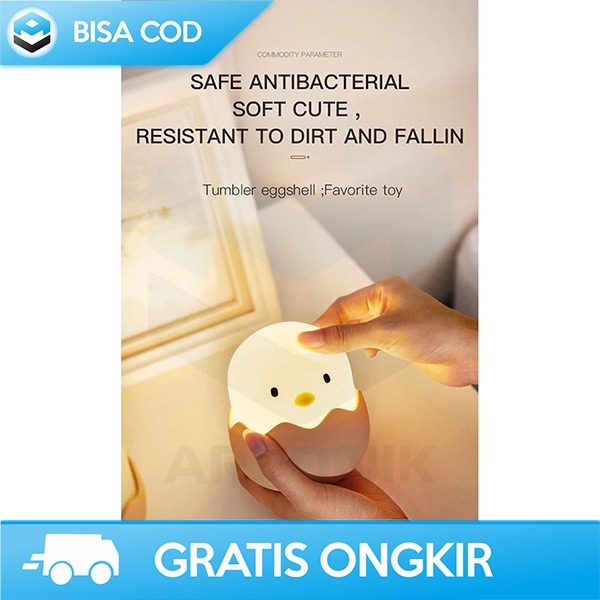 LAMPU TIDUR DENGAN SENSOR SENTUH LAMPU TIDUR LUCU RECHARGEABLE 1200MAH