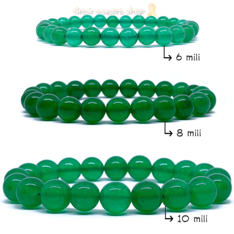 Gelang Batu Giok Hijau Asli Green Jade Bracelet 100 % Original / gelang batu / gelang