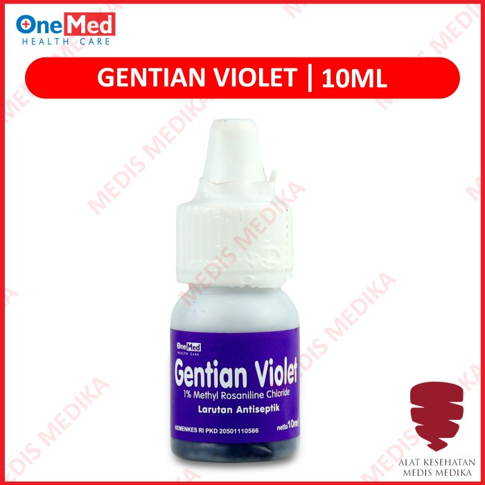 Jual Gentian Violet Ml Onemed Larutan Antiseptik Obat Tetes Cair Bibir Pecah Kumur Luka Mulut