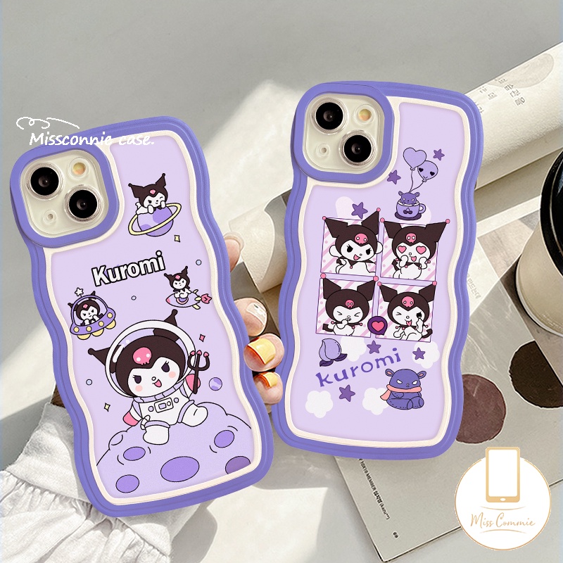 Case Untuk Samsung A14 A04 A13 A23 A03s A32 A53 A50s A22 A04s A04E A12 A50 A52 A52s A33 A02s A03 A21s A30s A20 A11 A51 Astronot Luar Angkasa Lucu Kartun Kuromi Lembut Gelombang Penutup Tepi