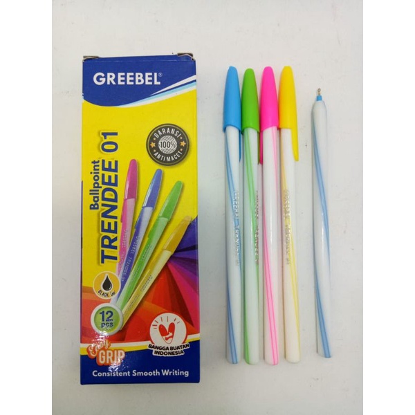 

Pulpen Greebel Trendee 01 Hitam /Lusin