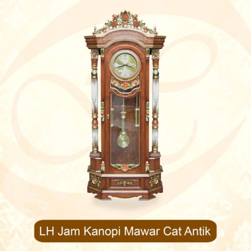 Lemari Hias Jam Antik - Kayu Jati Asli - Tipe Kanopi MWr - Berlaku COD - Free Ongkir Medan