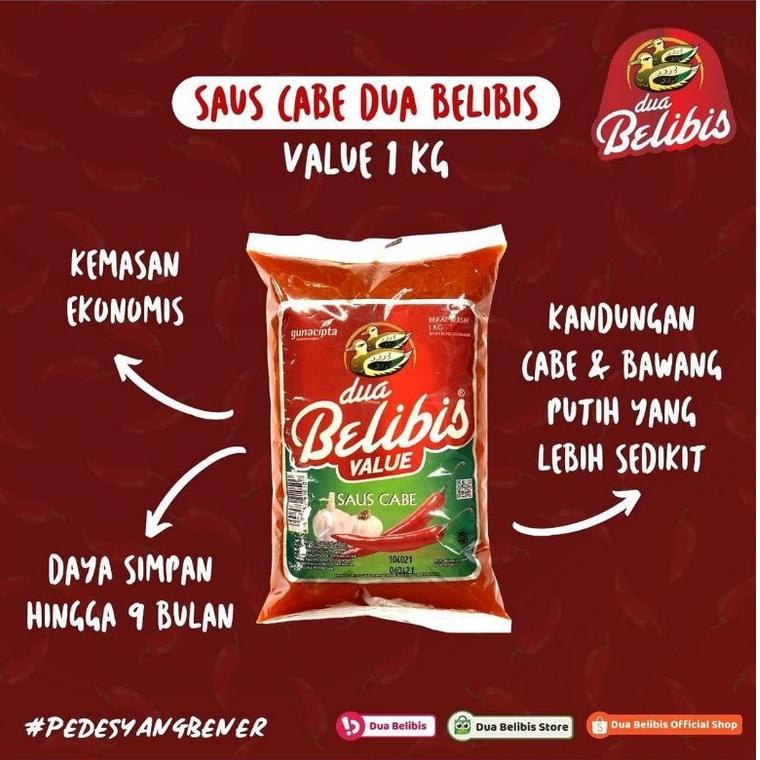 

[PRODUK K0AEY] SAOS SAMBAL BELIBIS CABE PILLOW 1KG CV0