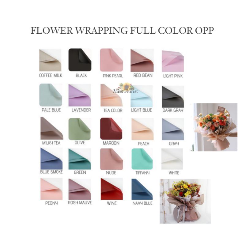 

[5 PCS] 031.FLOWER WRAPPING FULL COLOR OPP CELLOPHANE / KERTAS BUNGA
