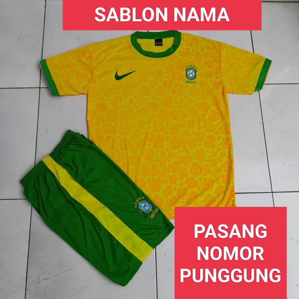 JERSEY BOLA BRAZIL  DEWASA/BAJU KAOS JERSEY BOLA BRAZIL DEWASA