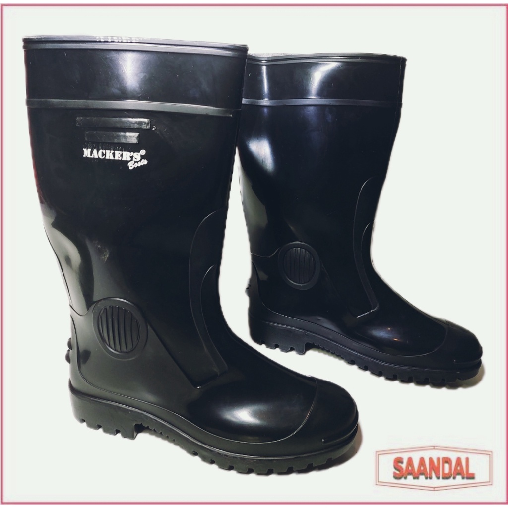 Sepatu Boot Safety Pertanian Perkebunan Lentur Kuning Orange Hitam Mackers Tinggi Anti Air (HARGA SATUAN)