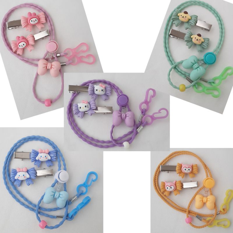 Strap Masker Anak Jepit Rambut Anak Korea / Tali Masker Sanrio