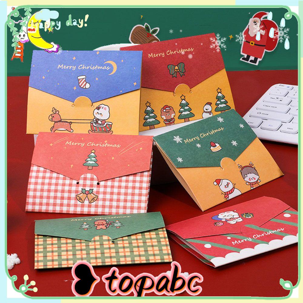 Kartu Natal TOP Christmas Card New Year's Day Hari Guru Bisnis Birthday Diy Folded