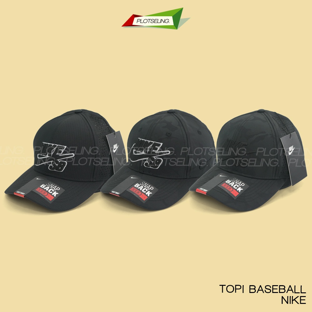 Topi Baseball Hitam NIKE Pria Wanita Dewasa Premium Grade Nike SB Edition Distro Cap Branded Unisex