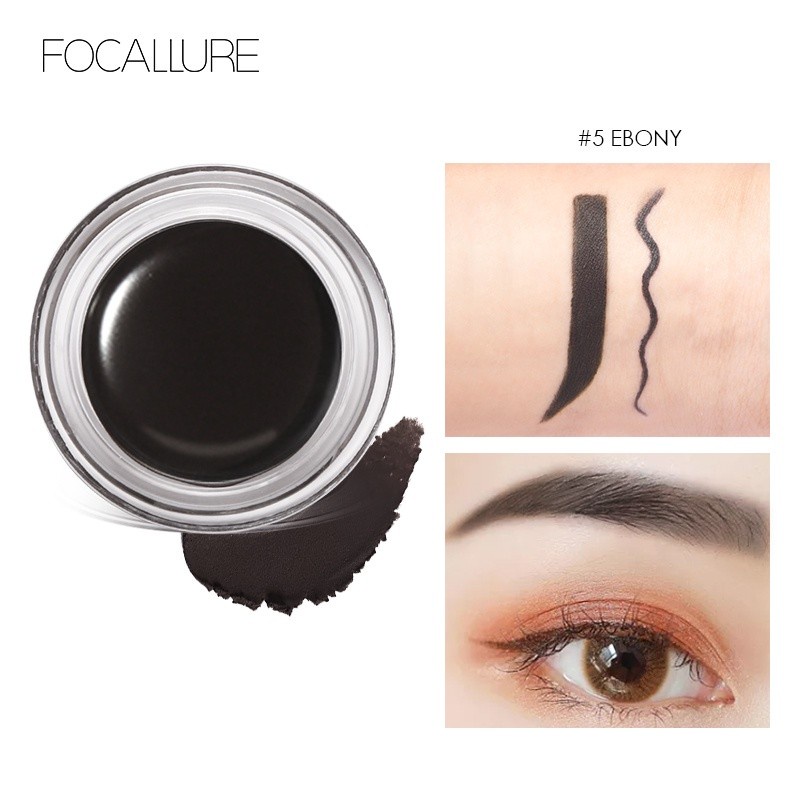 BISA COD - FOCALLURE BROWS GEL CREAM FA23 - CHOCOLATE, EBONY, DARK BROWN