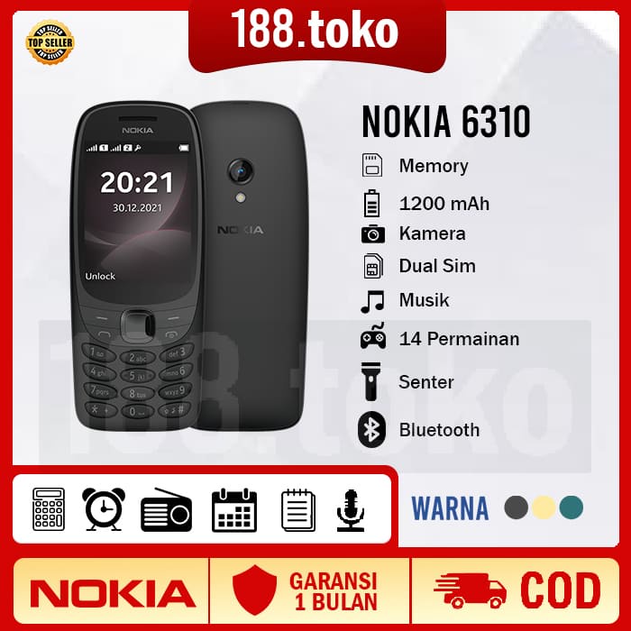 HP Nokia 6310 2021 Garansi Resmi Nokia Indonesia