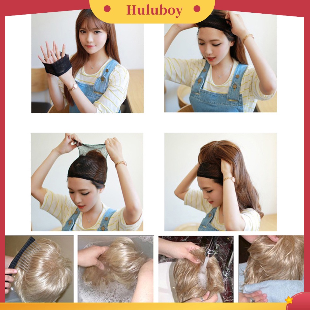 Wig Rambut Sintetis Model Panjang Keriting Gelombang 100cm Untuk Wanita