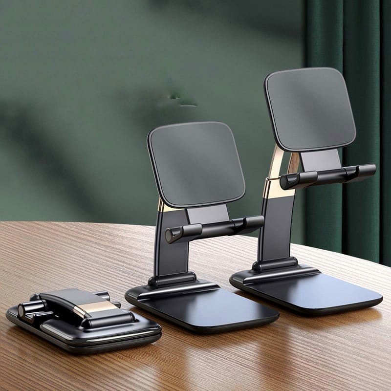 Stand Holder lipat HD-23 folding desktop Phone Liftable Foldable HD23 Universal penyangga HP Tablet Lengkung. LS