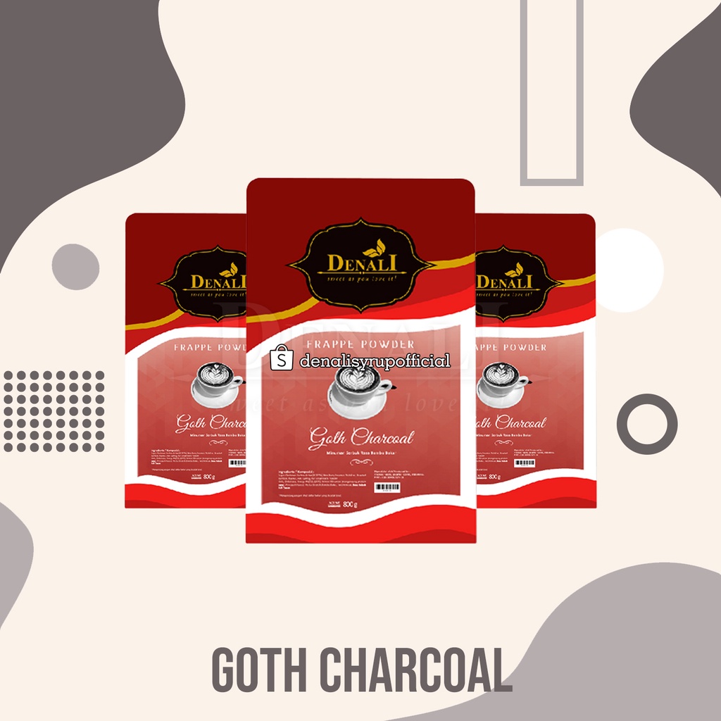 Jual Denali Powder Goth Charcoal Flavour Gr Bubuk Minuman Denali Rasa Goth Charcoal G