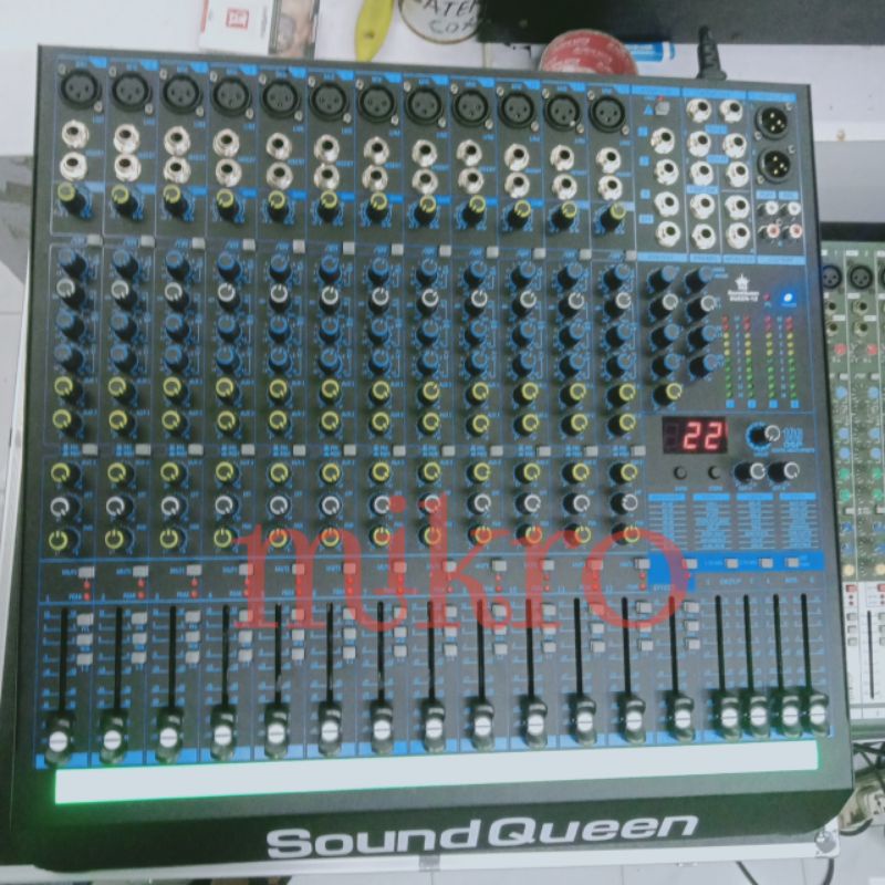 Mixer SOUNDQUEEN SQ QUEEN 12 Channel ORIGINAL Free HARDCASE
