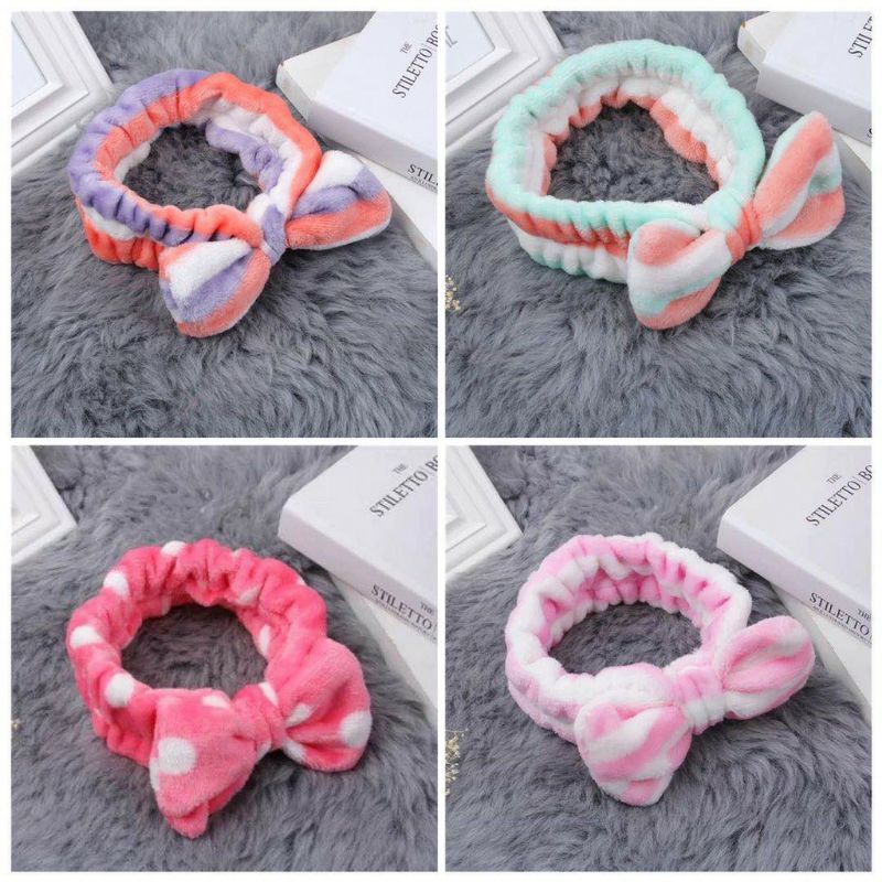 Bandana Bando Rambut Motif Pita Bando Mandi Korea