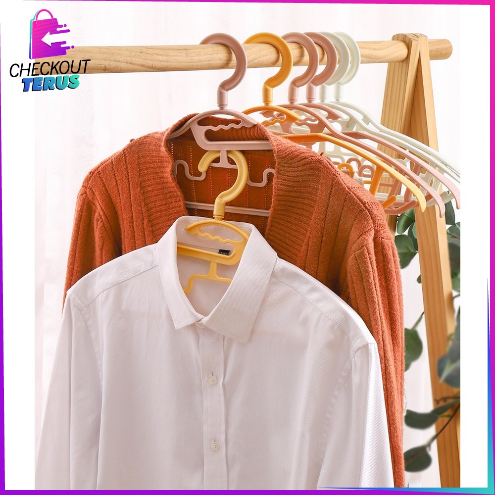 CT C755 Hanger Gantungan Baju Jemuran Pakaian Putar 360 Derajat Serbaguna Jemuran Laundry Celemek Celana Jilbab Handuk