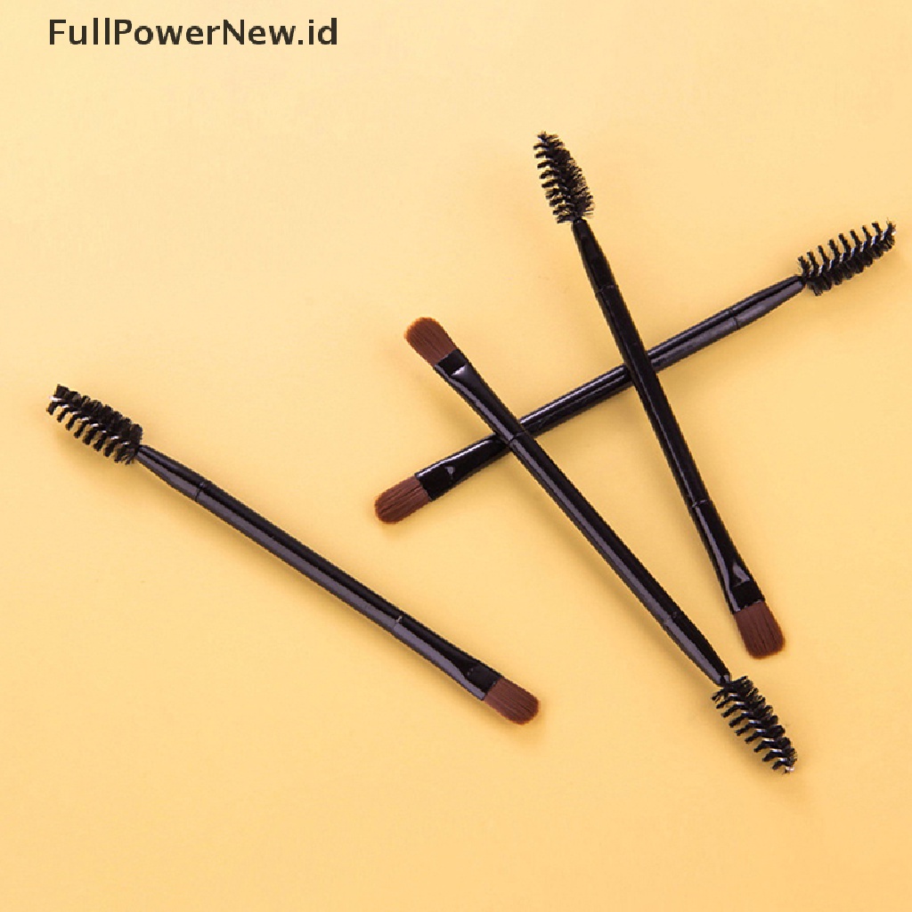 Power 10 Pcs Double Head Sikat Alis Sisir Eyeshadow Bubuk Eyeliner Makeup Brush ID