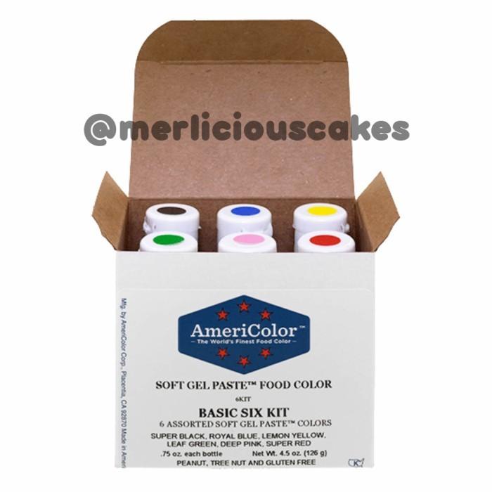 

Americolor 0,75 Oz Soft Gel Paste 6 Color Basic Six Kit 023
