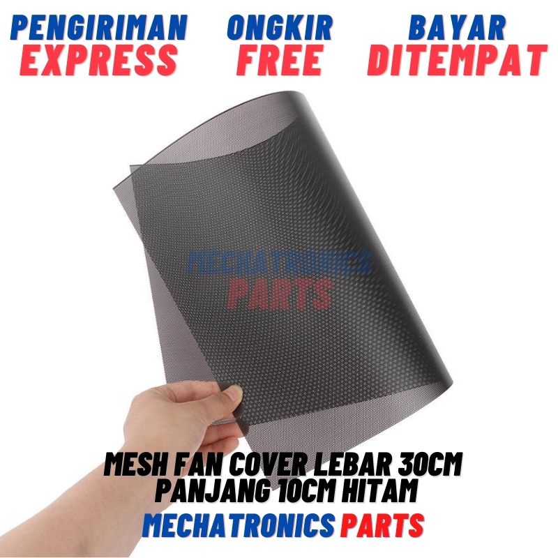 Mesh Fan Cover Lebar 30cm Panjang 10cm Hitam Grill Speaker Casing PC Xbox Penyaring Debu Filter Dust