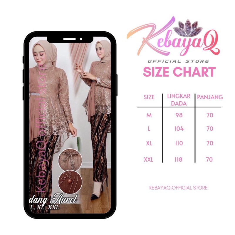 KQ> KEBAYA MODERN AUREL SELENDANG CERUTY-1