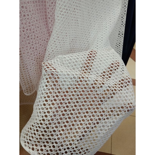 bahan kain rajut jala