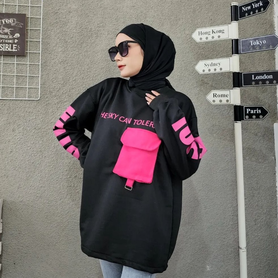 MVP - Hello PockyPink Oversize - Sweater Oversize Kekinian