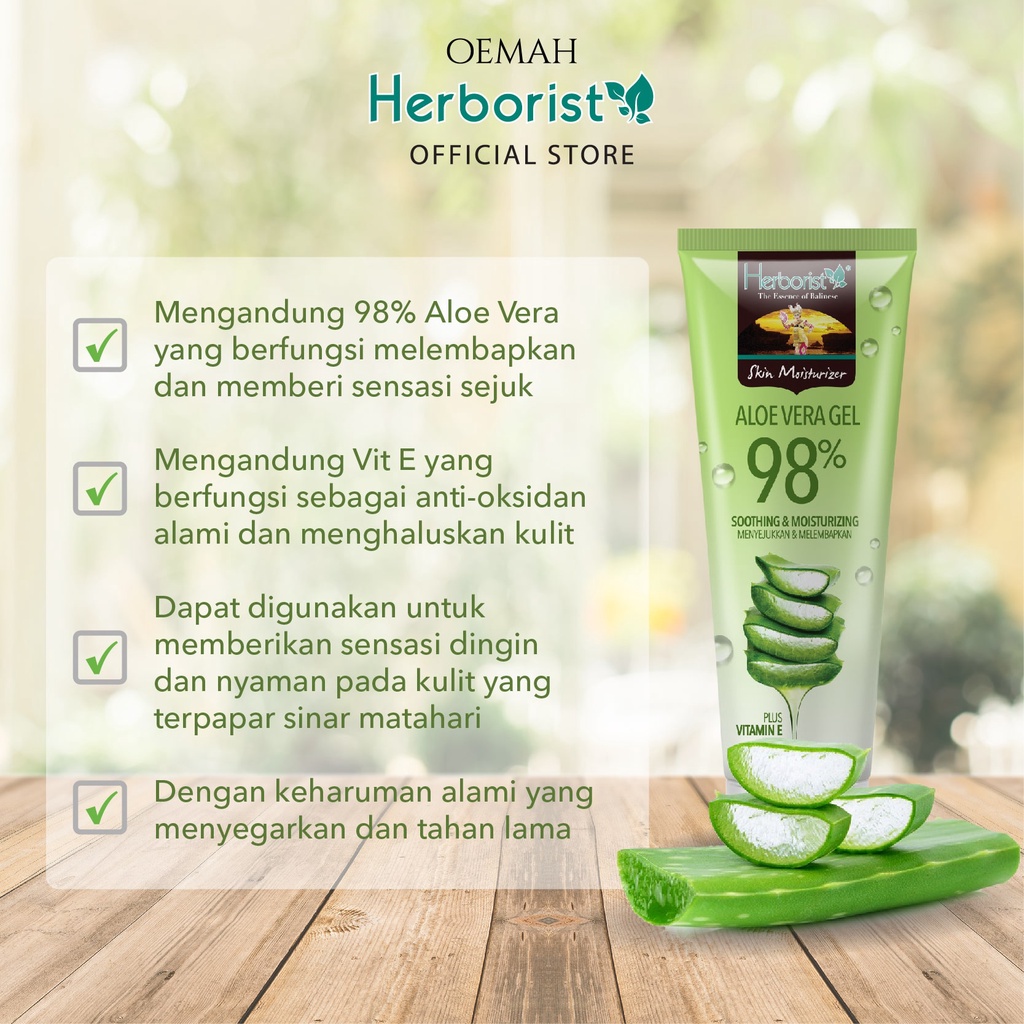 galerybeautysemarang Herborist Aloe Vera Gel Tube 100gr dan 250gr