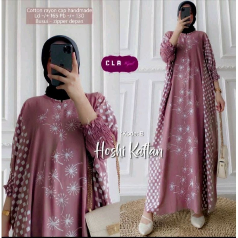 GROSIR KAFTAN HOSHI // KAFTAN SUPER JUMBO LD 140 cm // DASTER LOWO TERMURAH