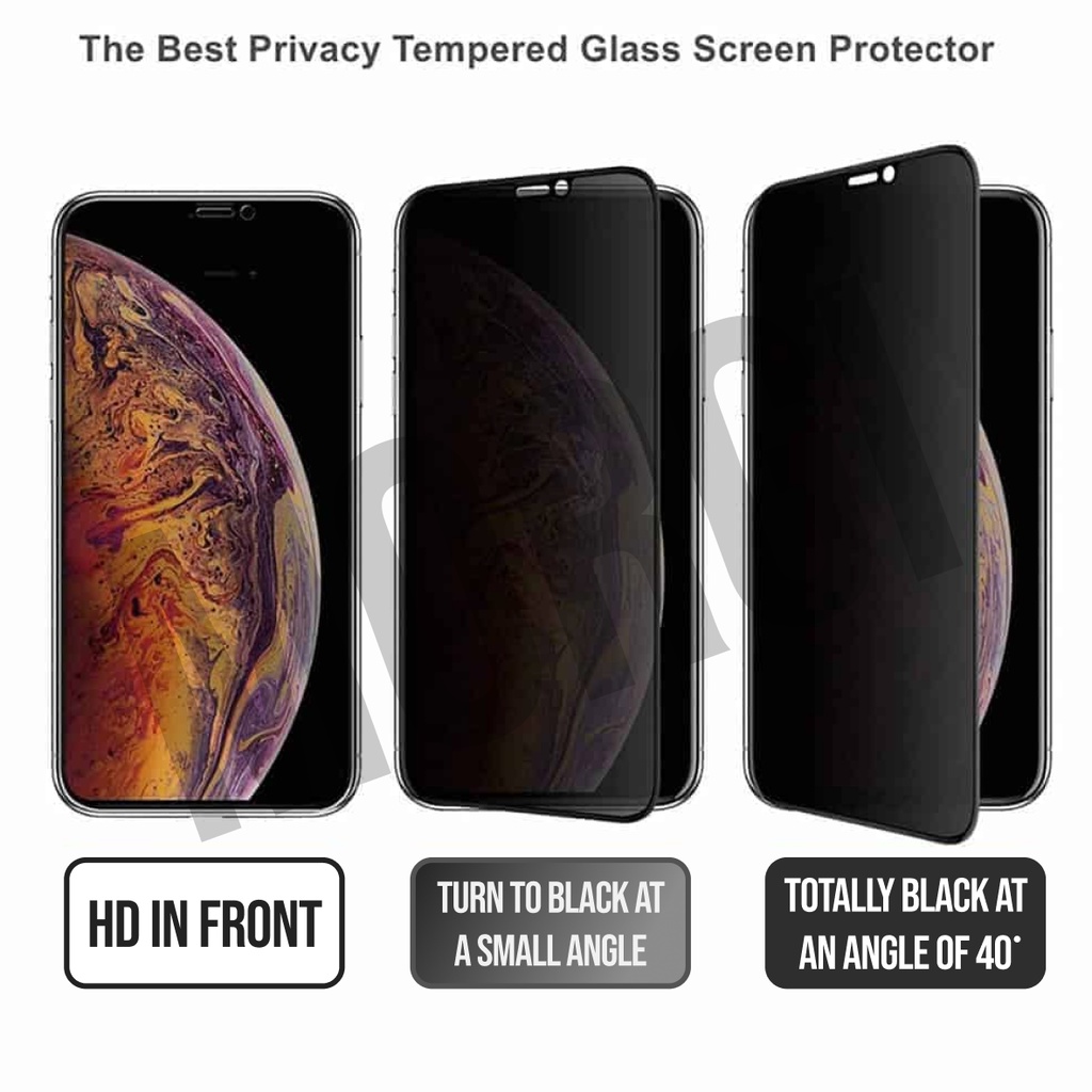 Tempered Glass Anti Spy Iphone 7 8 Plus X Xr Xs 11 12 13 14 Pro Max Mini Promax Dust 3D 9D Privacy Premium Full Screen