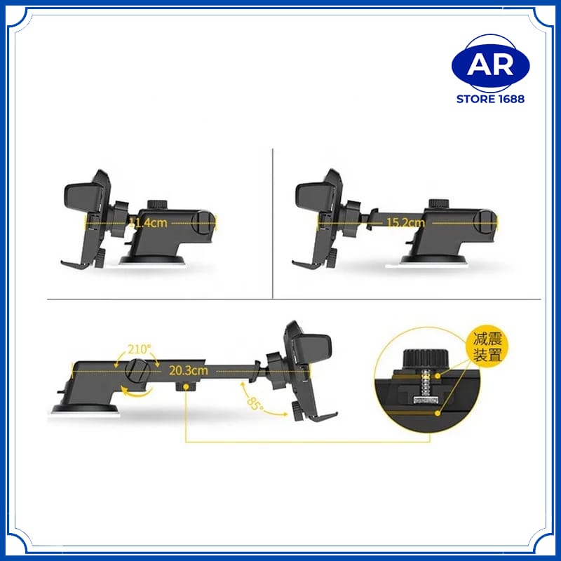 Holder HP Mobil HD-09 360 Degree Rotation Car Holder / Holder HP Holder Mobil Holder Mobil untuk HP HD 09-AR STORE1688