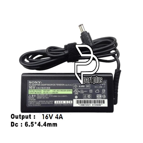 Adaptor Charger Casan Laptop Sony 16V 4A 65W DC 6.5*4.4mm