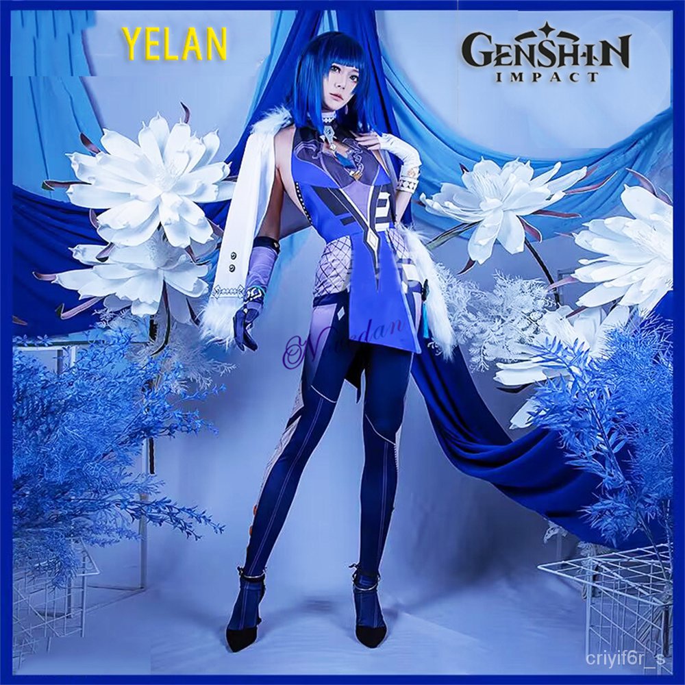 Genshin Impact Cosplay Yelan Cosplay Costume Sexy Bunny Suit Anime Game Carnival Party Outfit Women