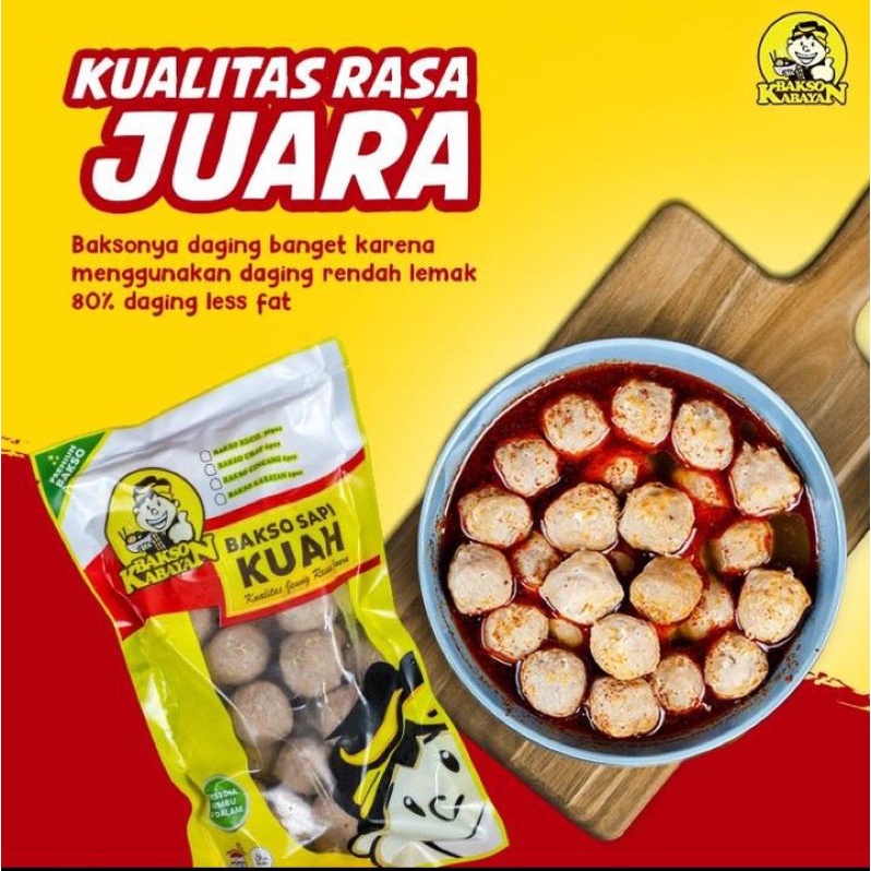 

Bakso Instan Kabayan Kecil isi 30 pcs Daging Sapi Banget