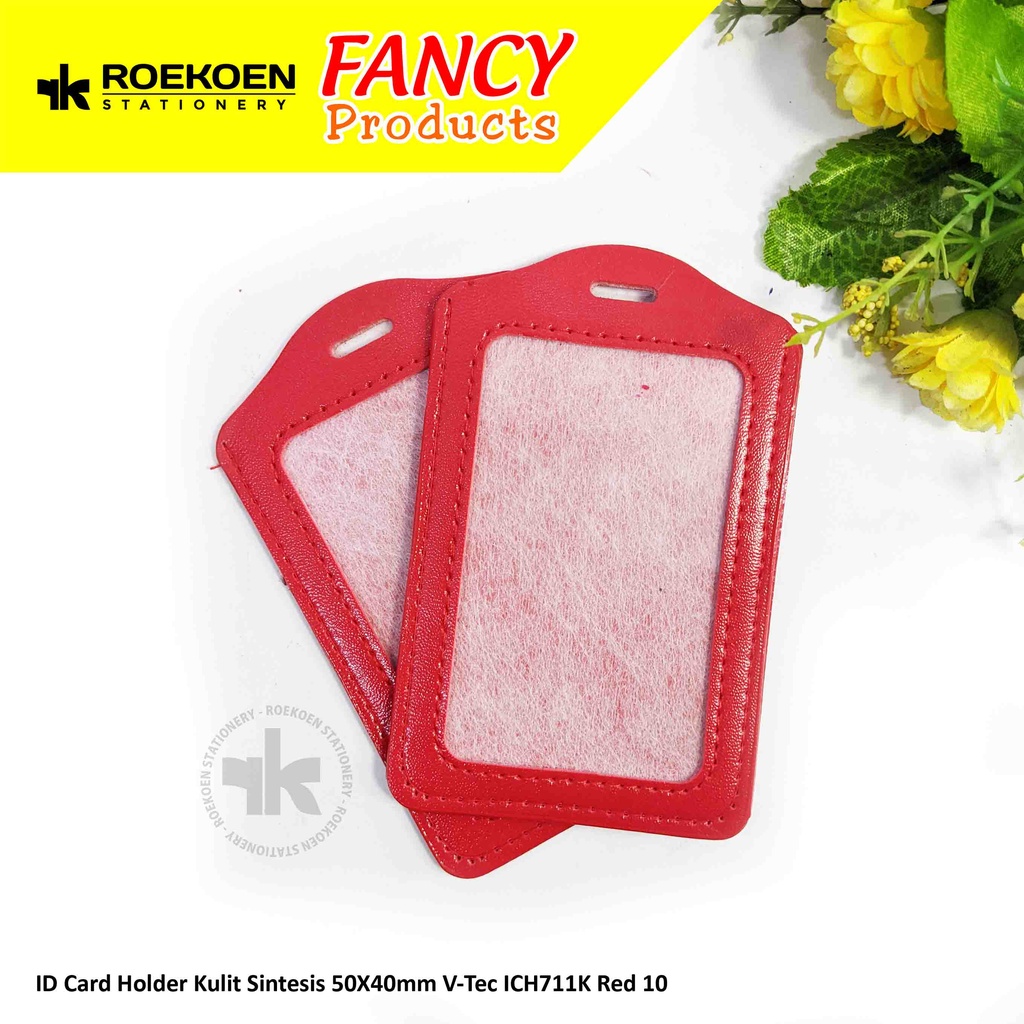 

V-Tec ID Card Holder Kulit Sintetis 50X40mm ICH711K -Nametag Polos