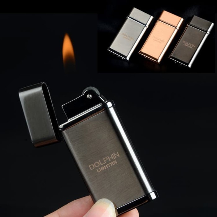 Korek Api Gas Mini Tipis Ultra Slim Lighter Kriket Butane Dolphin